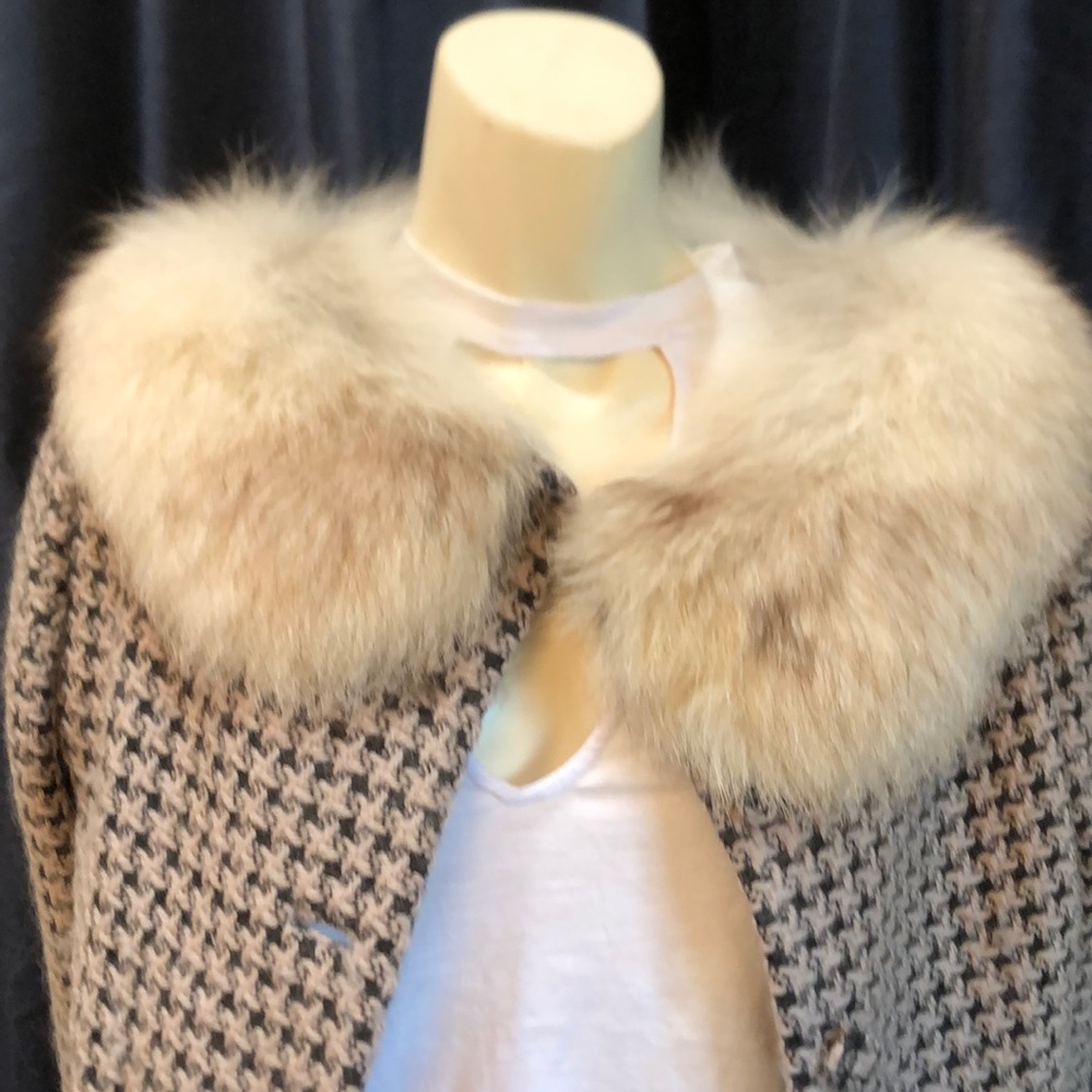 Vintage Fur Lined Tweed Jacket